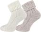 Preview: 2 Paar TippTexx 24 Umschlag-Socken Wollsocken mit Alpaka